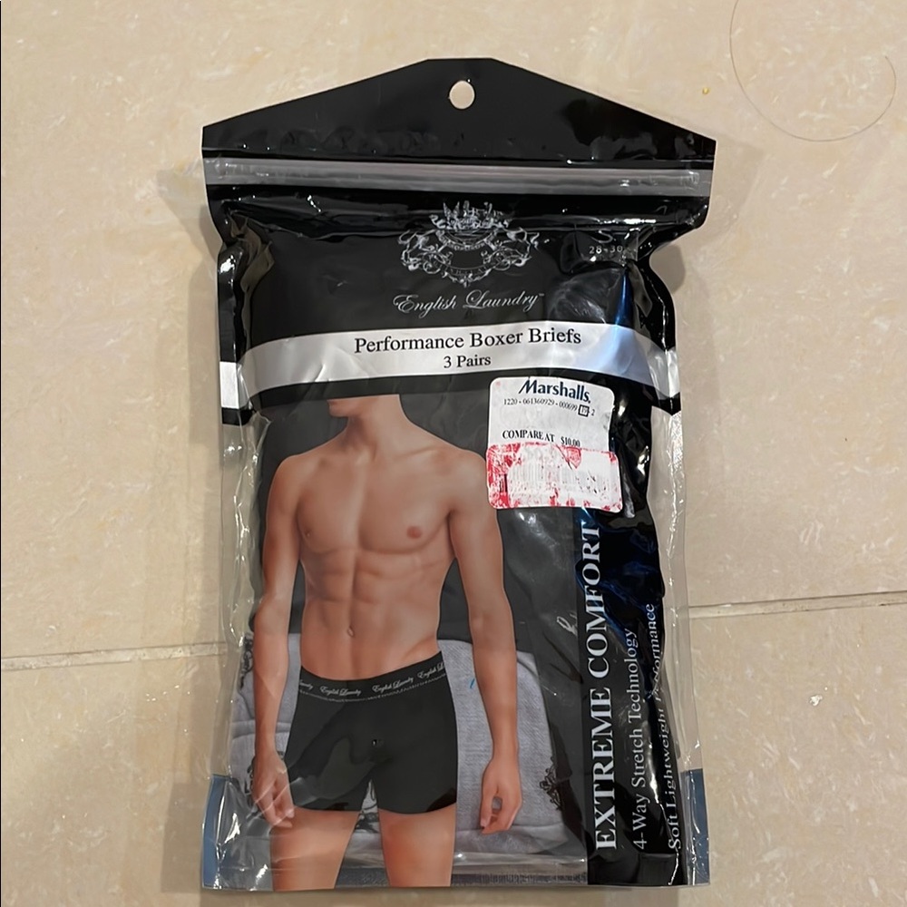 English Laundry Black Performance‎ Boxer Briefs - 3 Pack